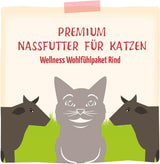 MjAMjAM - Mokra karma dla kotów Premium - Wellness Pack Wołowina, opakowanie 12 sztuk (12 x 125 g), bez zbóż, z dodatkowym mięsem