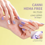 Żelowy lakier do paznokci CANNI, półtrwały, ciemnofioletowy, lakier do paznokci, żel UV, Soak Off, Manicure