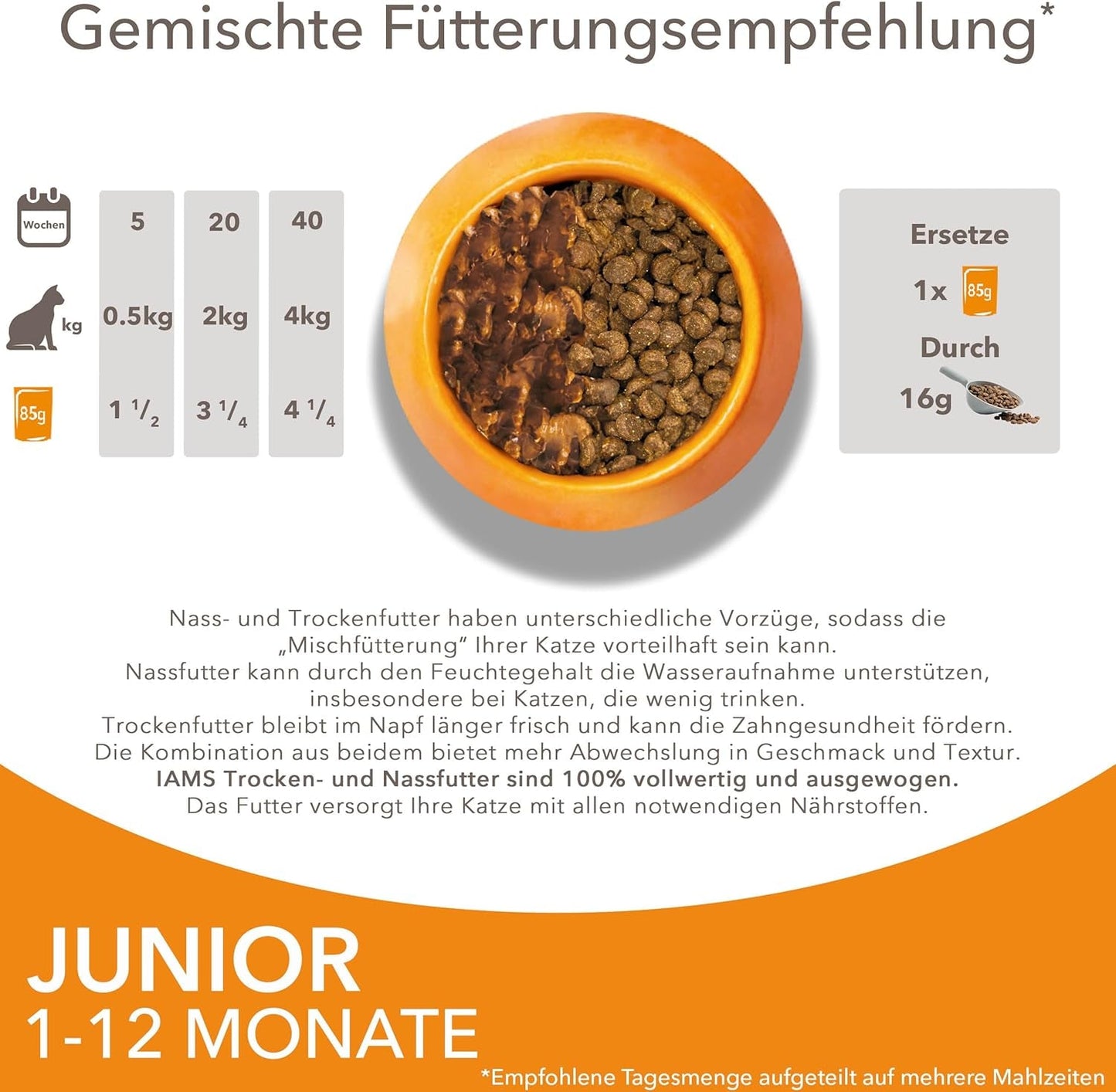 IAMS Delights Kitten Nassfutter - Opakowanie zbiorcze Katzenfutter mit Hunn w sosie, wysokiej jakości Futter für Junior Kätzchen von 1-12 Monate, 12 x 85 g
