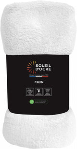 Soleil D'Ocre, koc flanelowy, 220 x 240 cm, Calin, brązowy Kołdry i kołdry Naty Shop Biały 220 x 240 cm