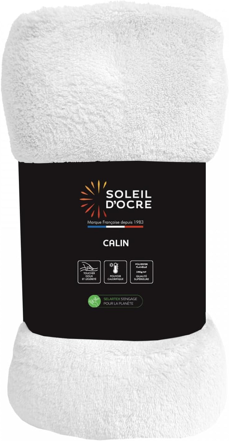 Soleil D'Ocre, koc flanelowy, 220 x 240 cm, Calin, brązowy Kołdry i kołdry Naty Shop Biały 220 x 240 cm
