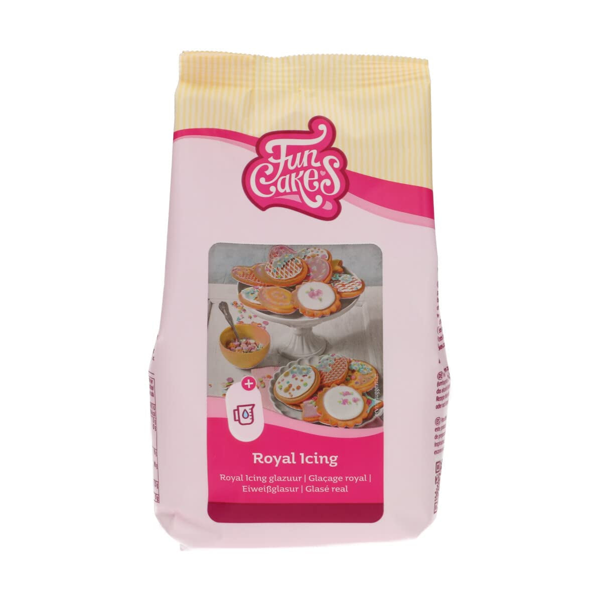 Funcakes Mix Für Royal Icing, Einfach Zu Berübenen, Zum Dekorieren Von Kuchen Und Keksen, Schöne Glasur, Nur Wasser Addenden, Halal., 450 G Glasuri si Decor Naty Domyślny tytuł sklepu