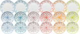 Serwis stołowy Lisboa, 18 sztuk, porcelana, wielobarwny