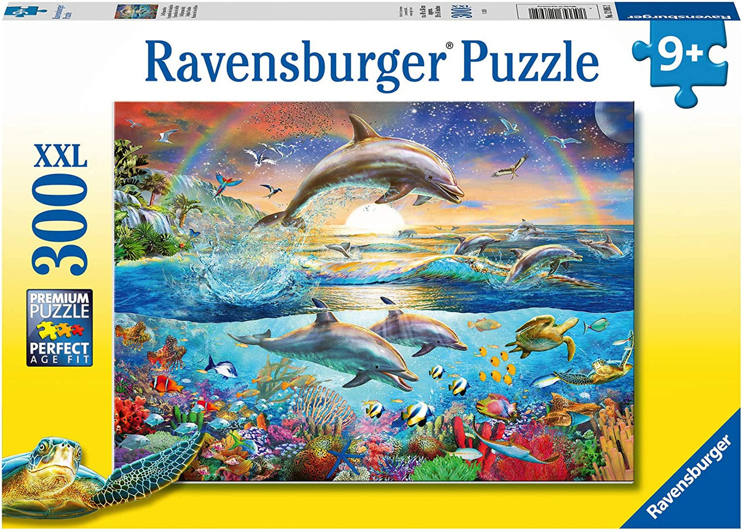 Puzzle dla dzieci Ravensburger - 12895 Raj delfinów - Puzzle dla dzieci powyżej 9 lat, zawierające 300 elementów w formacie XXL Puzzle Naty Shop