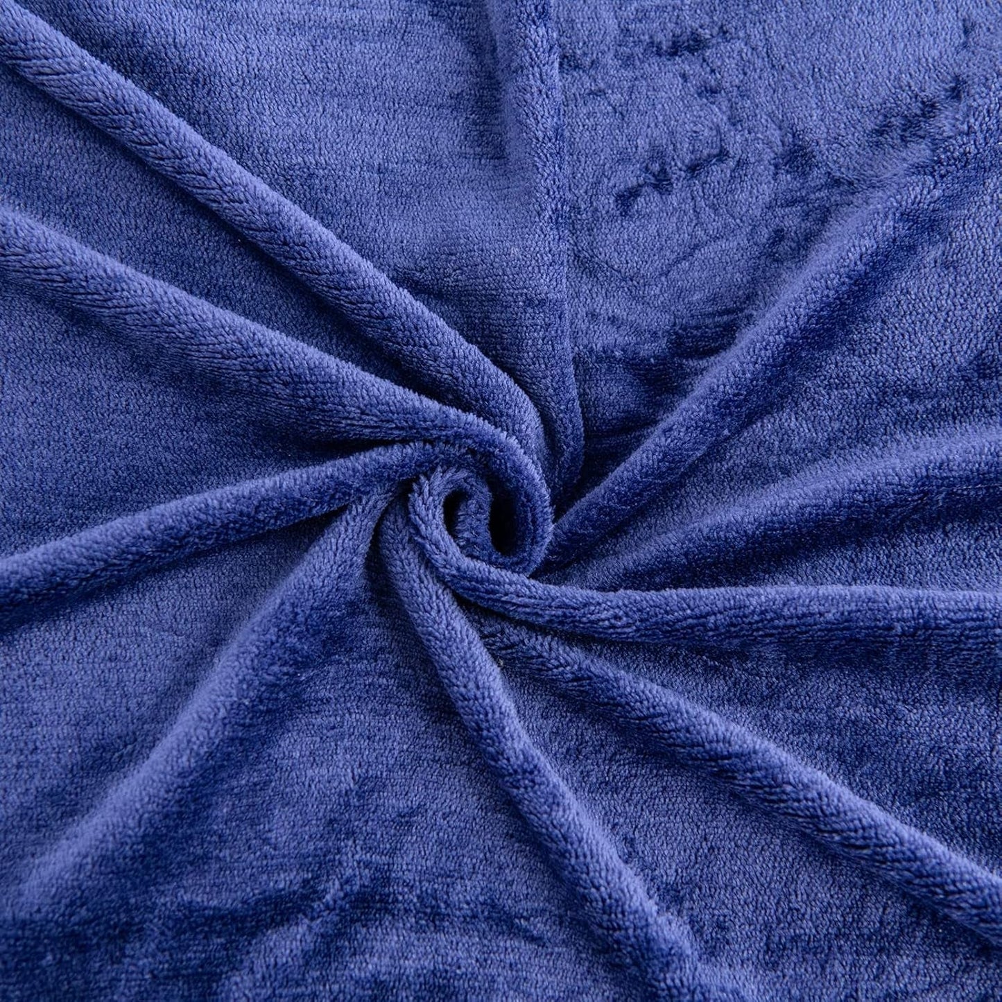 Koc polarowy Kono Sherpa, 150 x 200 cm, miękki, przytulny, puszysty, dwustronny, mikrofibra, stałe koce na łóżko, kanapę, kanapę (granatowy, podwójny/podwójny) Łóżka i koce Besuche den KONO-Store