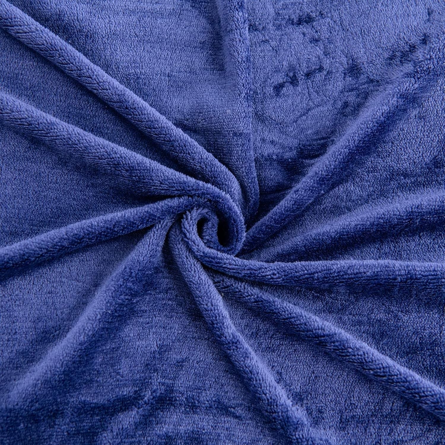 Koc polarowy Kono Sherpa, 150 x 200 cm, miękki, przytulny, puszysty, dwustronny, mikrofibra, stałe koce na łóżko, kanapę, kanapę (granatowy, podwójny/podwójny) Łóżka i koce Besuche den KONO-Store