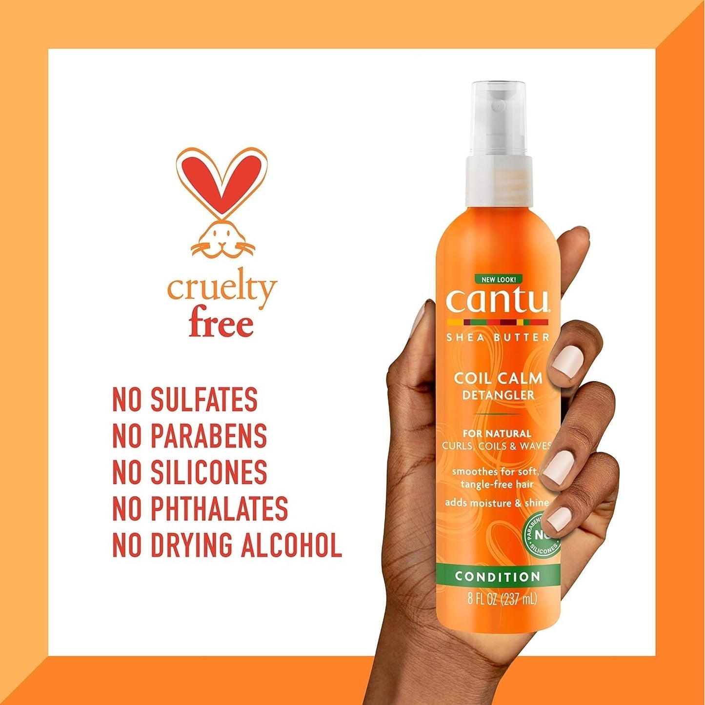 Cantu Coil Calm spray ułatwiający rozczesywanie, shea, kręcone włosy, 237ml Produkty do rozczesywania Naty Shop