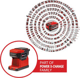 Bezprzewodowy ekspres do kawy Einhell TE-CF 18 Li-Solo Power X-Change (18 V, zbiornik na wodę 240 ml, na kawę filtrowaną i kapsułki z kawą, uchwyt do przenoszenia, w komplecie filiżanka z pokrywką, bez akumulatora)