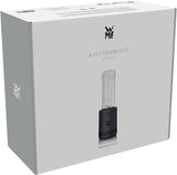 WMF Küchenminis Smoothie-To-Go, Mini mikser stojący Mit Zwei Mix-/Trinkbehältern 0,6 l, mikser Hochleistungsmixer 300 W, Edelstahl Matt, Schwarz Kitchen Naty Shop