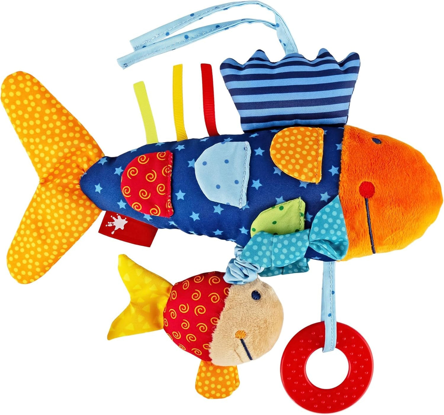 SIGIKID 40104 Aktywna rybka Baby Activity PlayQ Zabawka dla dzieci dla dziewczynek i chłopców polecana od 3 miesiąca wielokolorowy Baby Toys Naty Shop