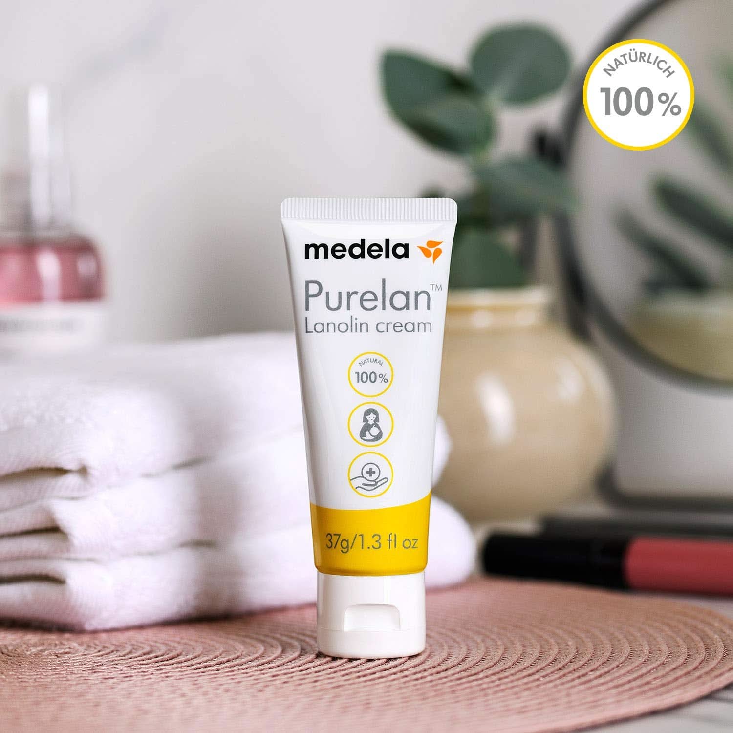 Medela Purelan 37 G Lanolincreme – Schnelle Hilfe Bei Beanspruchten Brustwarzen Und Trockener Haut – 100 % Natürlich, Hypoallergen, Dermatologisch Getestet Und Frei Von Duftstoffen Akcesoria Żywność i karmienie piersią Bebe Naty Shop