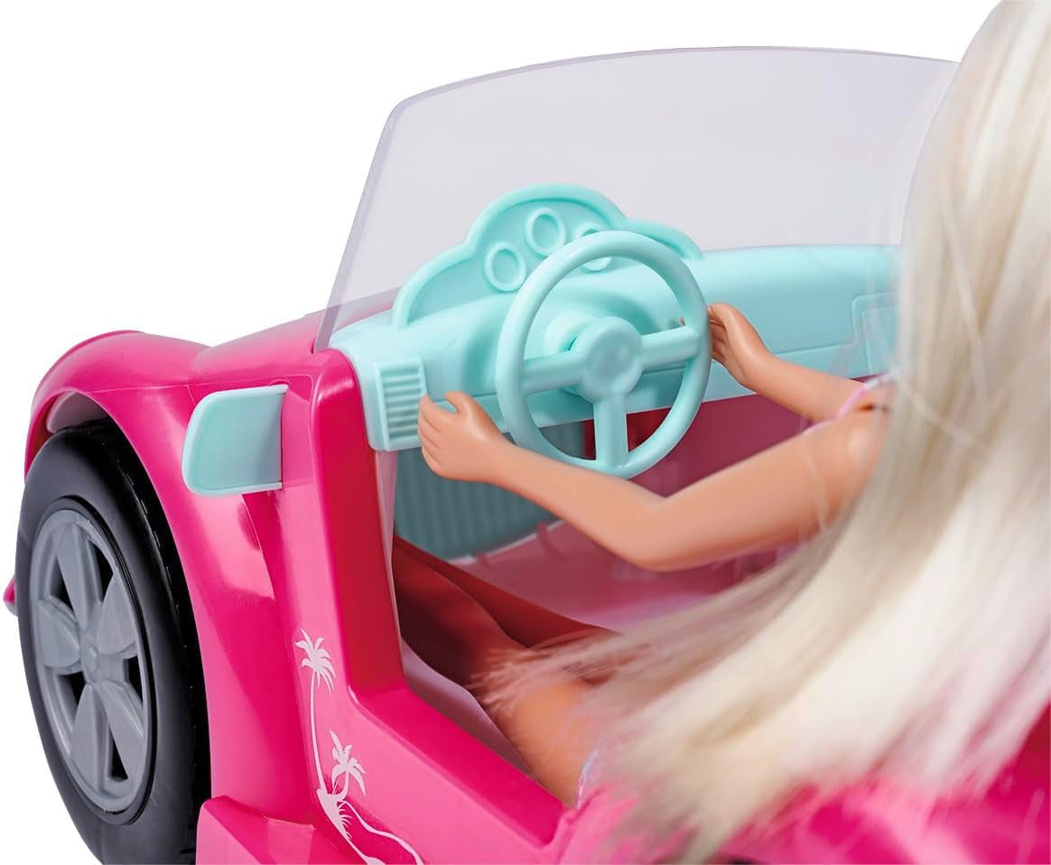 Simba Steffi Love Beach Car Lalka w fajnym letnim stroju z wózkiem plażowym 29 cm, wiek 3+