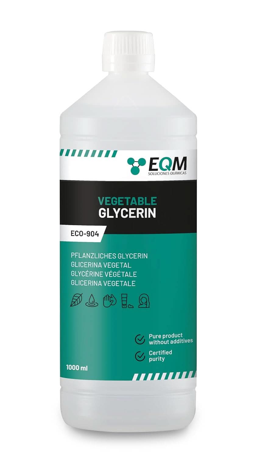 Gliceryna roślinna, w 100% naturalna, naturalny środek nawilżający do włosów i skóry, idealny do mydeł, szamponów, kremów, 1 litr Prysznic i kąpiel Naty Shop