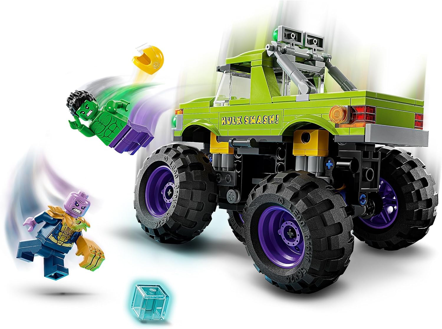LEGO® Marvel Hulk Truck kontra. Thanos - Zabawka do budowania superbohatera - Pojazd Avengersów i minifigurki - Monster truck zapewniający mega zabawę - Prezent dla chłopców i dziewcząt od 7 lat - 76312 Zestawy do budowania Besuche den LEGO-Store