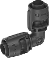 Gardena System nawadniania mikrokroplowego, element L 13 mm (1/2"): złącze rurowe do odwracania rur zasilających 13 mm, montaż bez użycia narzędzi, wielokrotnego użytku (13202-20)