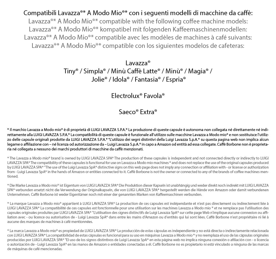 Caffè Borbone Kaffee Kapseln Don Carlo, Blue Mischung - 100 szt. - Kompatybilne z Kaffeemaschinen der Marke Lavazza®* A Modo Mio®*