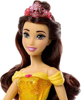 Mattel Disney Princess Zabawka Ruchoma lalka Belle Fashion z błyszczącymi ubraniami i akcesoriami Prezent dla dzieci inspirowany filmami Disneya HLW11 Naty Shop Dolls