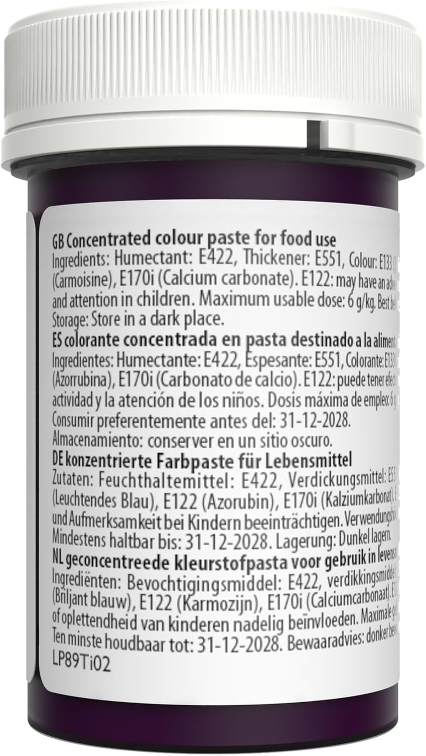 Sugarflair Pasta Barwnik spożywczy Pastel Magenta, Barwnik spożywczy do makaronów, kremówki i marcepanu, Spectral skoncentrowane kolory - 25g