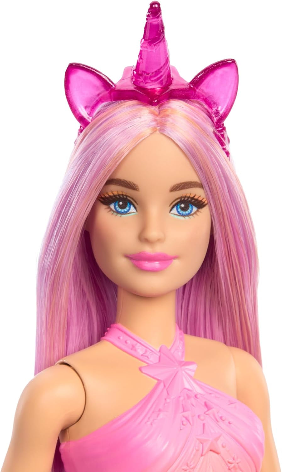 Lalki Barbie Jednorożec z kolorowymi fantastycznymi włosami, strojami z gradientowymi kolorami i fantastycznymi akcesoriami z motywem jednorożca, lalki HRR13 Naty Shop