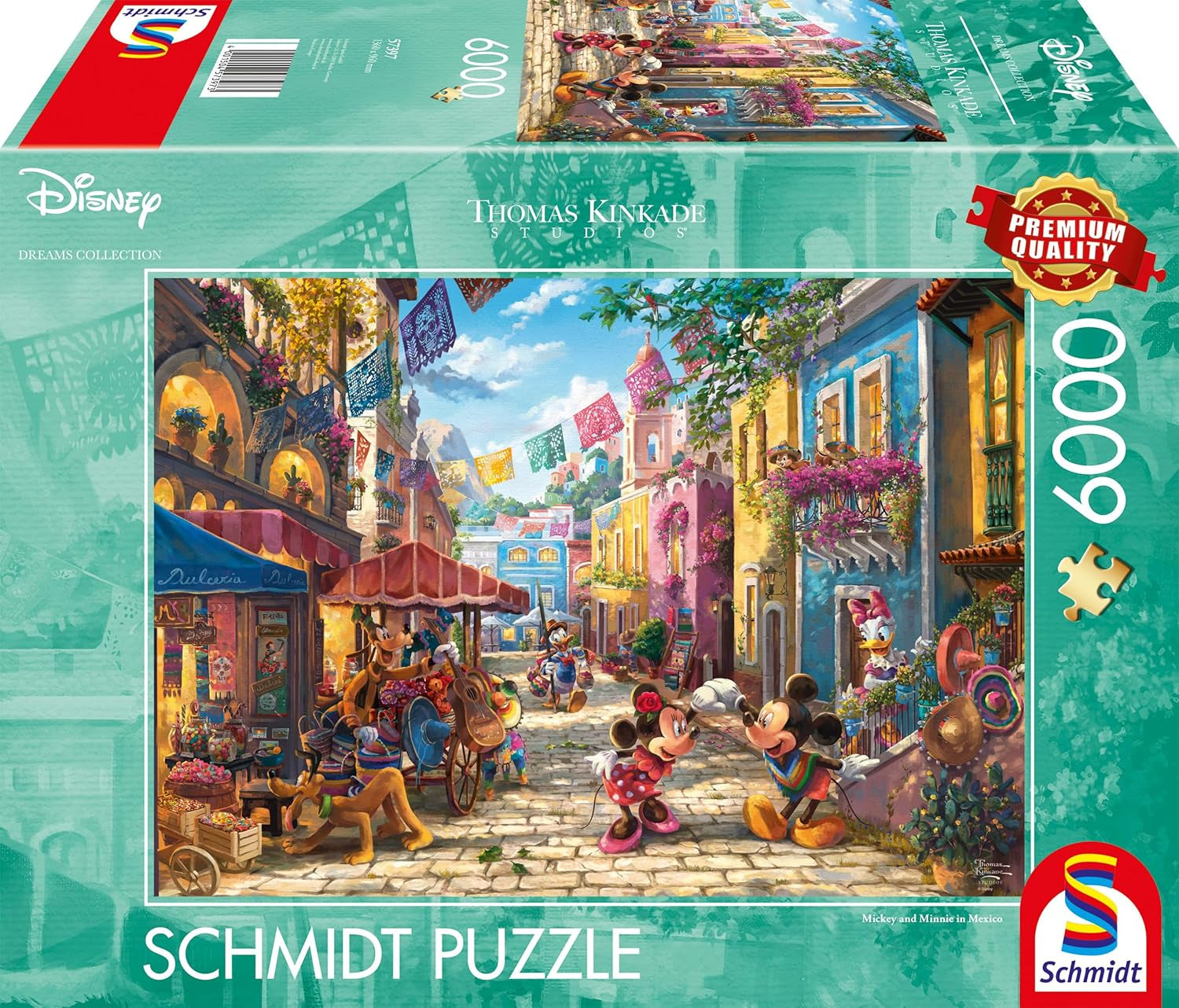 Schmidt Spiele 57397 Thomas Kinkade Disney Mickey i Minnie w Meksyku 6000 elementów Puzzle Naty Shop Domyślny tytuł