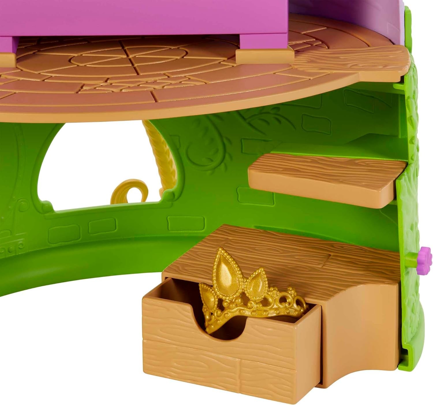 Disney Princess HMV99 - ruchoma lalka Roszpunka i wieża do zabawy z zabawą dookoła, 6 obszarów do zabawy i 15 akcesoriów, inspirowane filmem Disneya, zabawki dla lalek 3-letnich Naty Shop Dolls