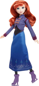 Mattel Disney Lalka Elsa Królowa Lodu, Lalka Królowej Lodu, czesane blond włosy, meble, zdejmowane buty, prezenty Disneya, zabawki od 3 lat, lalki HLW47 Naty Shop Wygląd Anny Eisläuferin