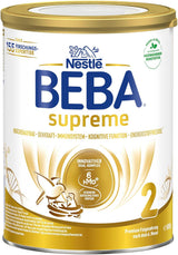 BEBA SUPREME 2 Mleko następne po 6 miesiącu, tylko laktoza, bez oleju palmowego, opakowanie 6 szt. (6 x 800 g) Naty Shop