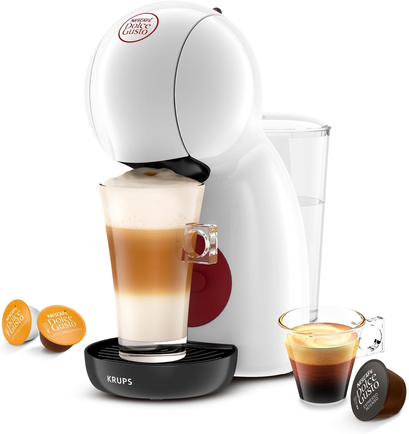 Ręczny ekspres do kawy z kapsułkami NESCAFÉ DOLCE GUSTO PICCOLO XS firmy KRUPS, biały