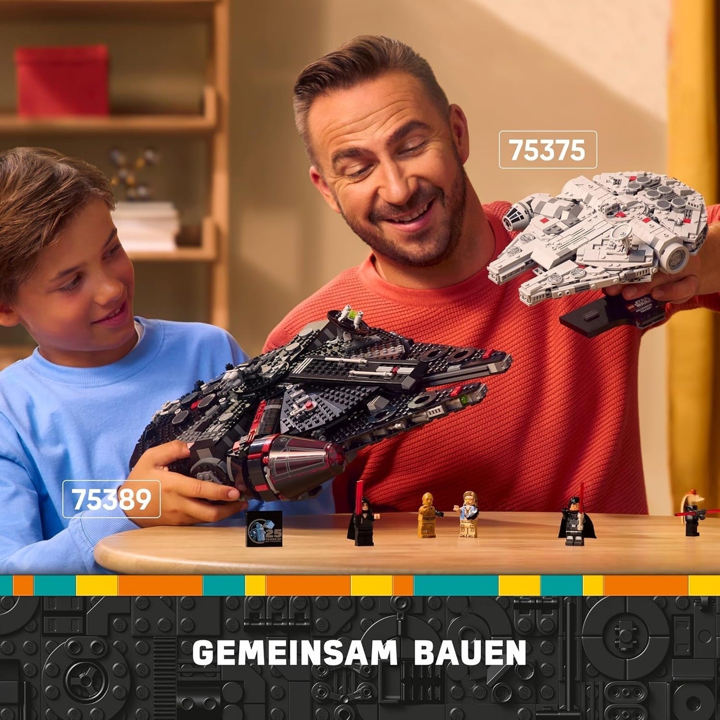 LEGO Star Wars Dark Millennium Falcon, zestaw statku kosmicznego, zabawka do budowania dla dzieci, prezent urodzinowy dla chłopców, dziewcząt i fanów, zabawka przygodowa 75389 Zestawy do budowania Besuche w sklepie LEGO