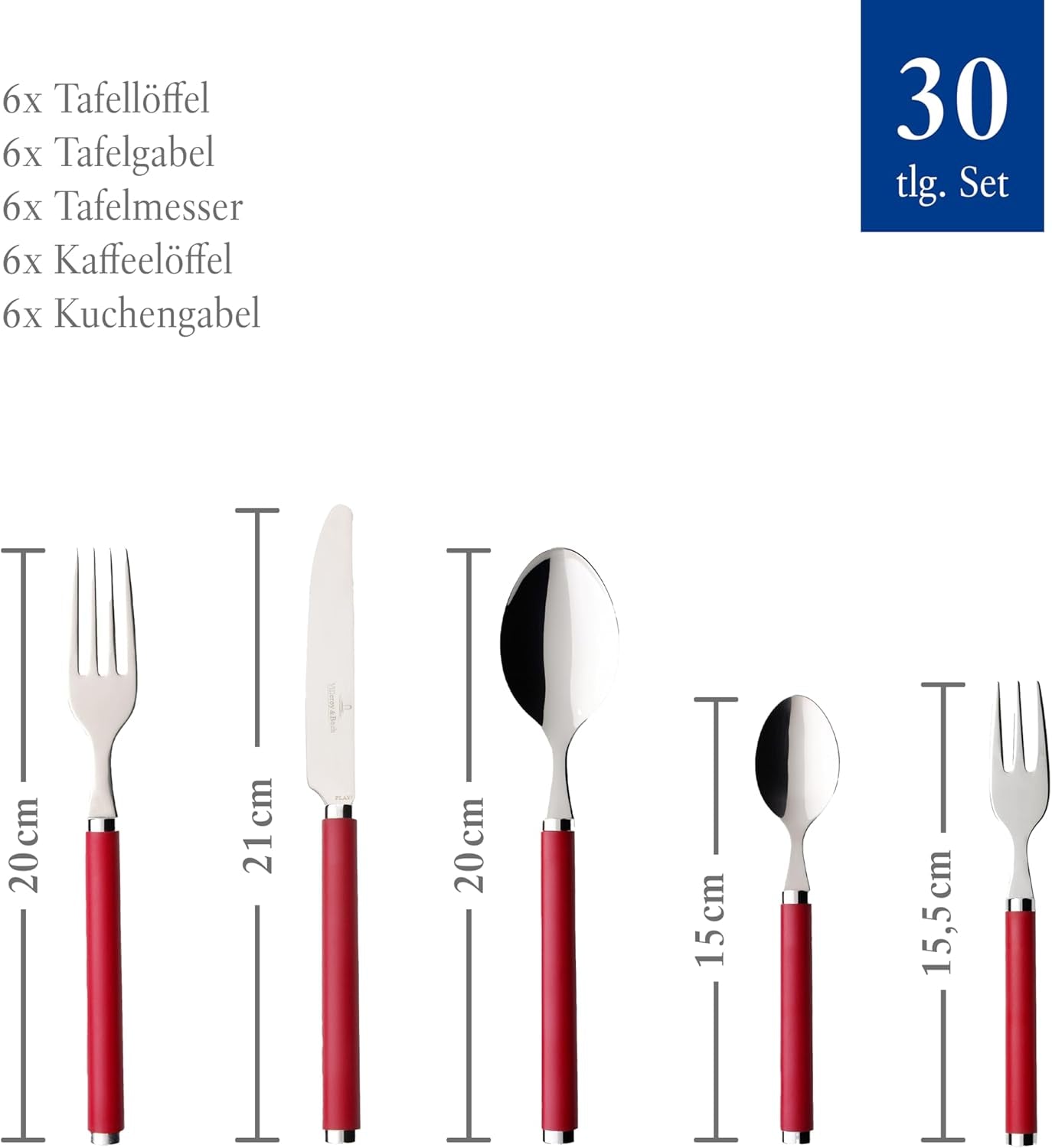 Villeroy & Boch – Graj! Zestaw sztućców Red Roses 30 sztuk Kitchen Naty Shop