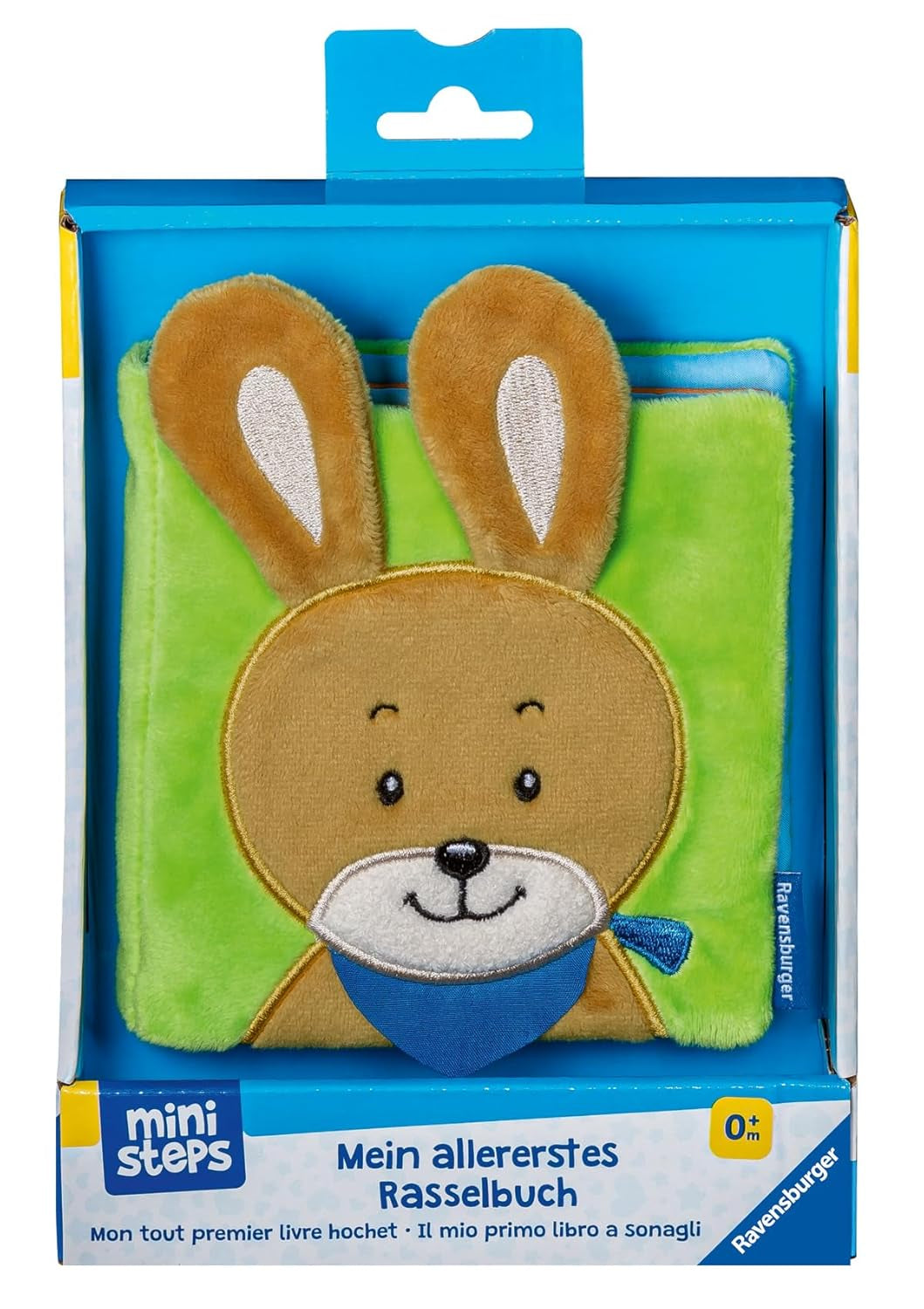 ministeps: Moja pierwsza książeczka z grzechotkami: Od 0 miesiąca Jucarii Bebe Naty Shop Książka obrazkowa z tkaniny