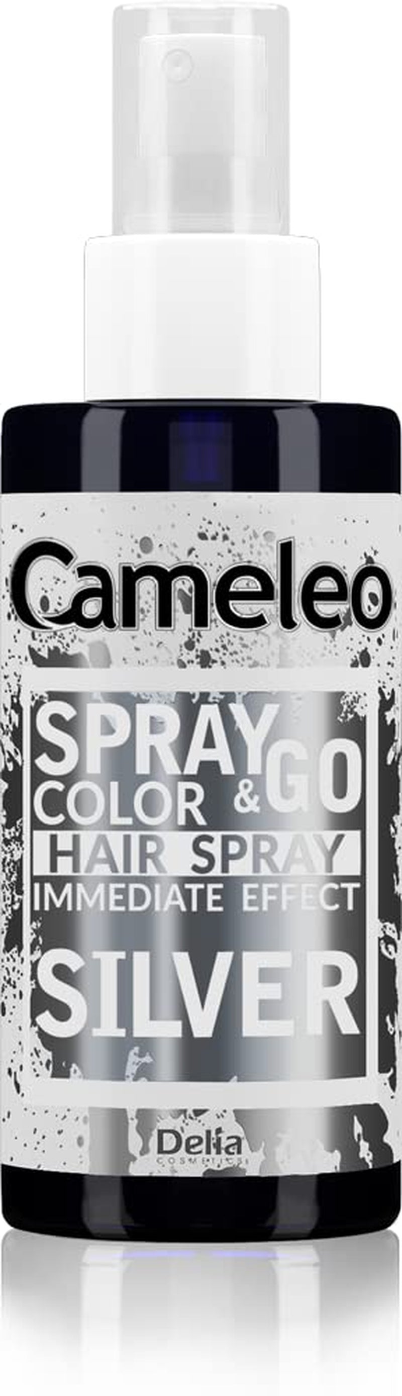 Cameleo - Spray & Go - spray do farbowania włosów - fioletowy - do włosów blond, platynowego blondu i siwych - po prostu spryskaj i gotowe - półtrwały - natychmiastowy efekt - karnawałowa farba do włosów - 150 ml Naty Shop srebrna farba do włosów 150 ml (1 opakowanie)
