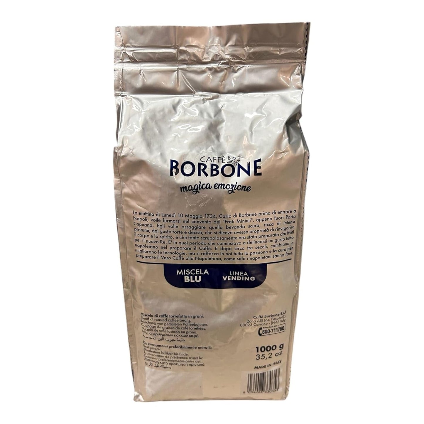 Kawa ziarnista BLUE Blend Borbone VENDING 1 kg x 12