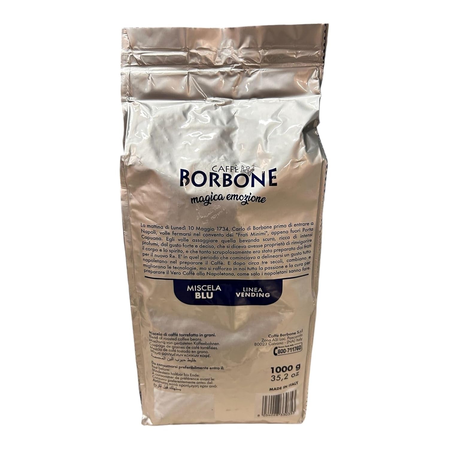 Kawa ziarnista BLUE Blend Borbone VENDING 1 kg x 12