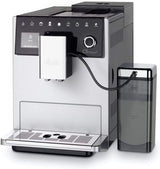 Melitta CI Touch - W pełni automatyczny ekspres do kawy z systemem mlecznym, ekspres ze zintegrowanym młynkiem do kawy i spieniaczem do mleka, m.in. do espresso lub cappuccino, srebrny