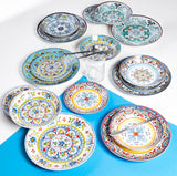 Serwis obiadowy porcelanowy 18 szt., 6 różnych kompletów talerzy, Andaluzja