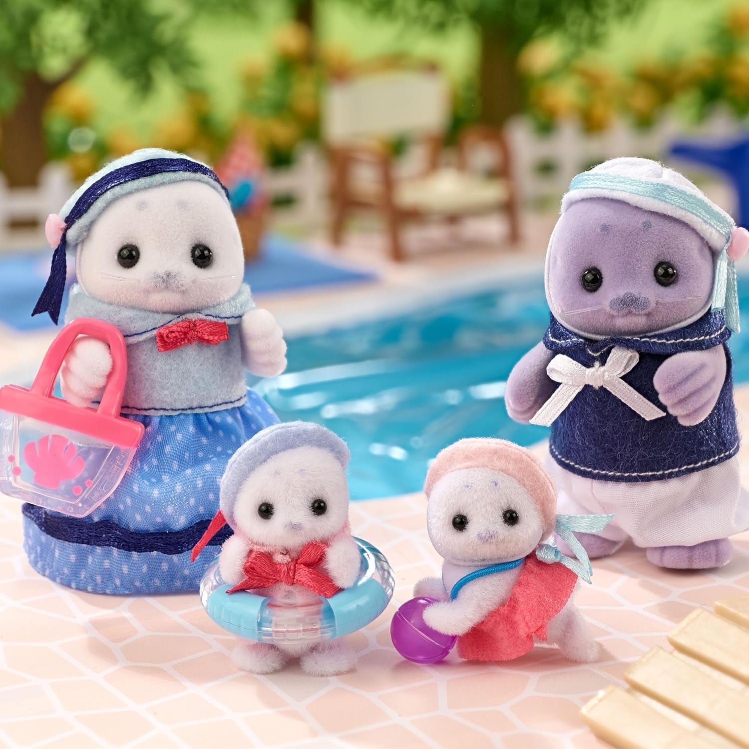 Sylvanian Families — 5759 Rodzina fok Figurka zwierzątka Szczegółowa zabawka dla dzieci w wieku powyżej 3 lat Naty Shop Dolls