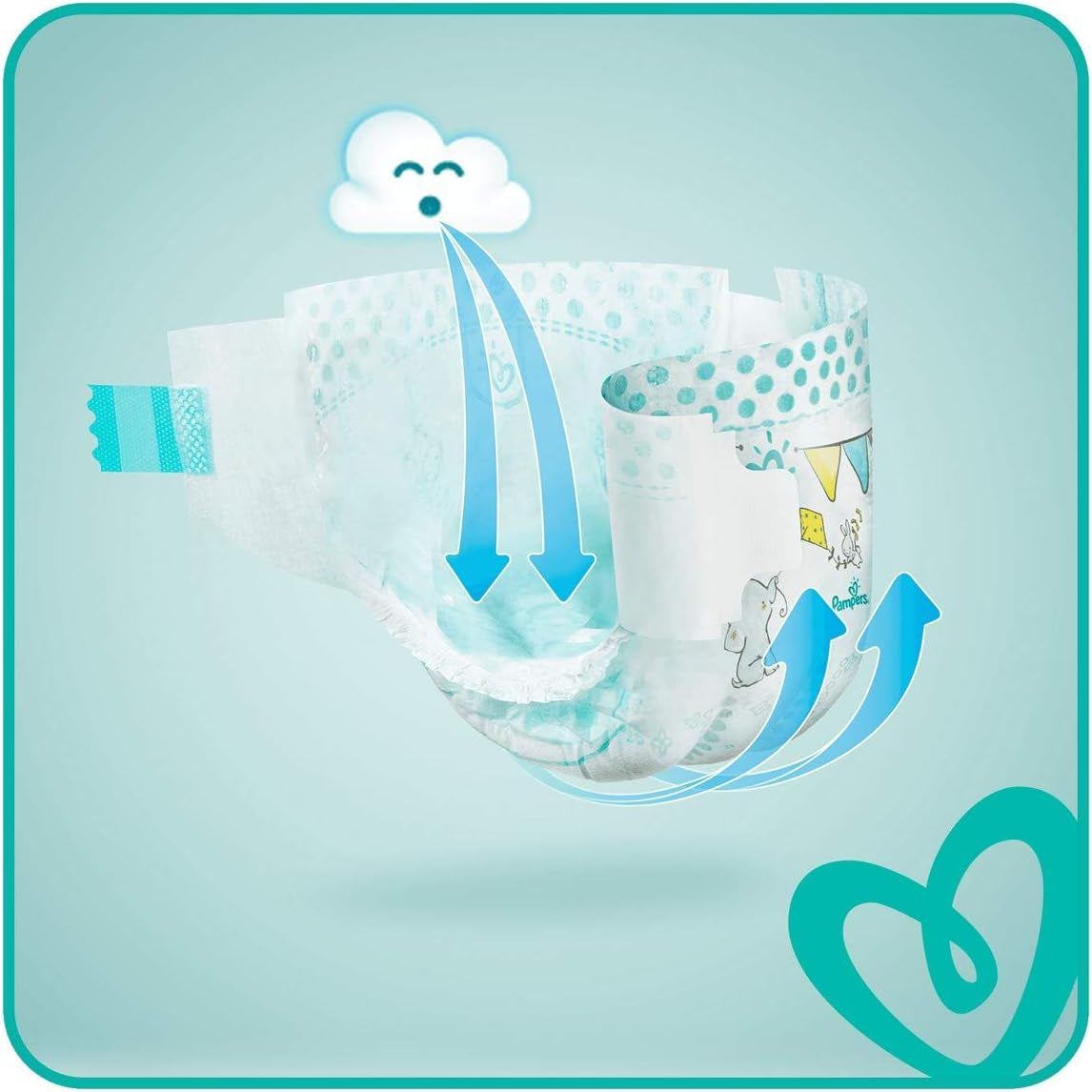 Pieluszki Pampers 81657566 Spodnie Baby-Dry, białe