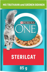 PURINA ONE STERILCAT Katzenfutter nass, zarte Stückchen in Sauce für sterilisierte Katzen, mit Turkey, opakowanie 26 sztuk (26 x 85 g)