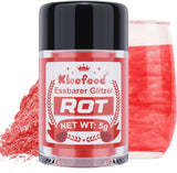 Kicofood, brokat jadalny, 5 gramów, różne kolory Glitter Naty Shop Red