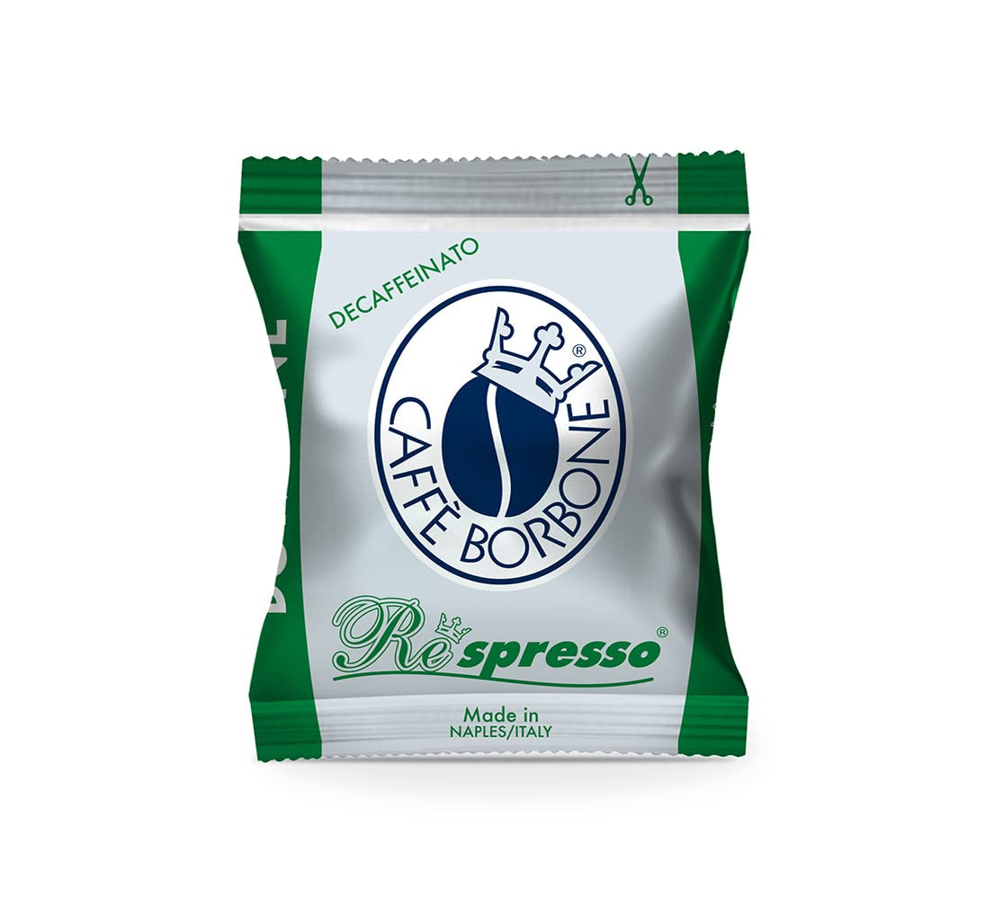 Caffè Borbone Kaffee Kapseln Respresso, Blaue Mischung, 100 stück & Kaffee Kapseln Respresso, Entkofeinierte Dek Mischung - 100 stück - Kompatybilny z Häuslichen Kaffeemaschinen Nespresso®*