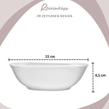 SANGER | Biały Zestaw naczyń obiadowych Bilgola, 24-częściowy zestaw naczyń porcelanowych na 6 osób, talerze kwadratowe, talerze obiadowe | KOLEKCJA PREMIUM