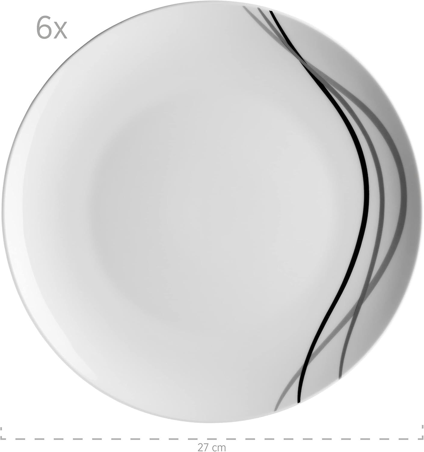 Zestaw zastawy stołowej Mäser, porcelana TAJO, biały, 40 x 60 x 40 cm