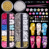 GZMAYUEN 920 szt. Złoto srebro Flatback Perlen Für Nägel, Halbrunde Weiße Beige Nail Perlen, Kleine Halbrunde Flatback Perlen Für DIY Nail Art Decor