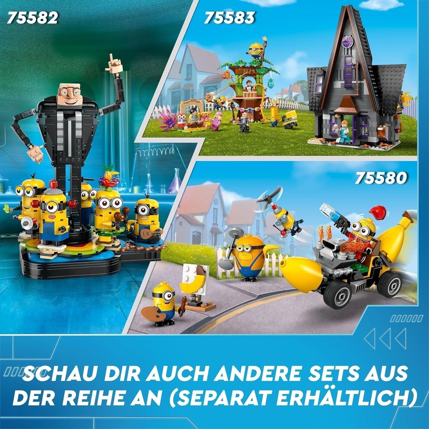 LEGO I — 4 stworki i maszyna bananowa Simply Incorrigible dla dzieci — Po prostu niepoprawne 4 stworki dla dzieci Kreatywny prezent dla chłopców i dziewcząt w wieku 6 lat 75580 Zestawy do budowania Beuche den LEGO-Store