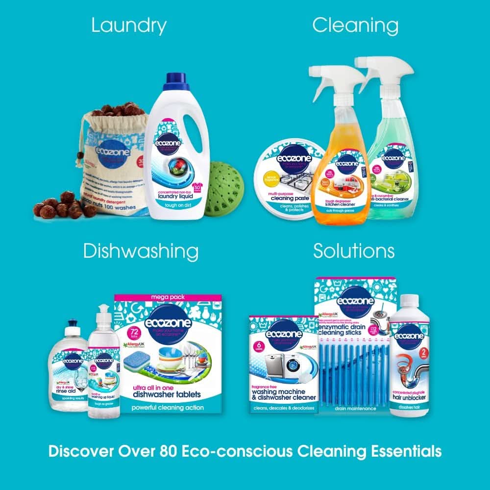 Kule do suszarek wykonane z nowego, bardziej miękkiego materiału o zmiennym designie. Zawiera 2 detergenty do prania Naty Shop