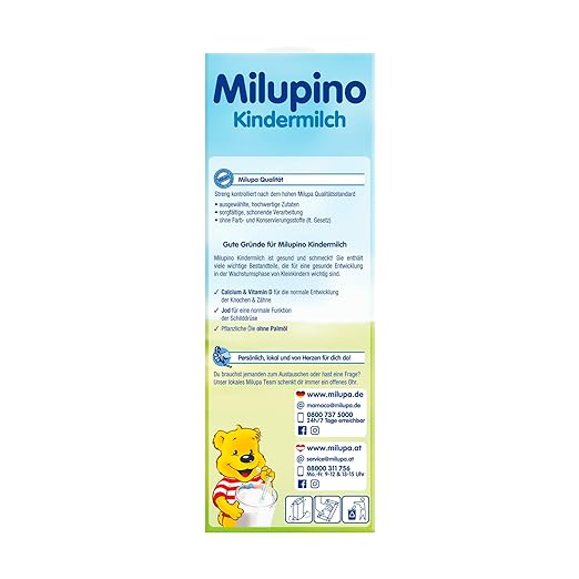 Milupino mleko gotowe do spożycia (6X1L), od 1 roku, dla małych dzieci w fazie wzrostu Naty Shop