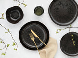 CreaTable, 21249, seria Natura Organic RUSTY, 12-częściowy zestaw naczyń obiadowych dla 4 osób, zestaw talerzy porcelanowych, można myć w zmywarce i używać w kuchence mikrofalowej, wyprodukowano w Europie