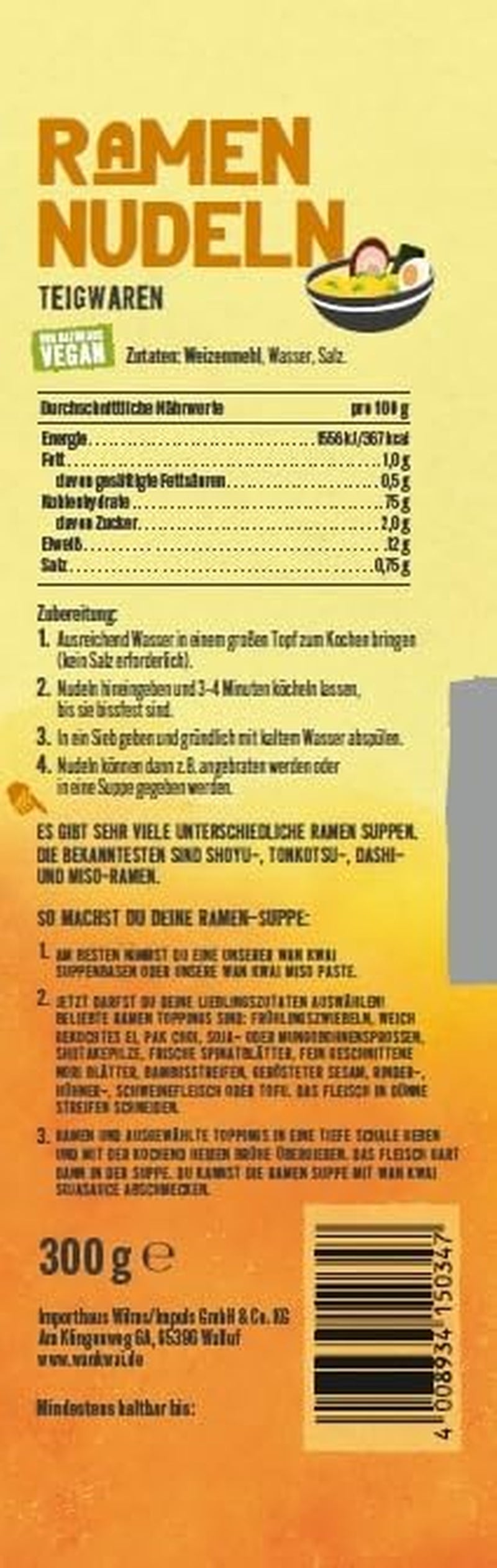 Makaron Wan Kwai Ramen 300g – Autentyczny smak kuchni azjatyckiej. Wszechstronne, szybkie w przygotowaniu, wysokiej jakości składniki. Idealny do zup i dań z woka.