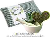 Gözze - Poduszka o zapachu ziół, 200 g wypełnienia z mieszanki ziół, poszewka ze 100% bawełny, 30 x 20 cm - Szara krata Naty Shop Standardowe poduszki